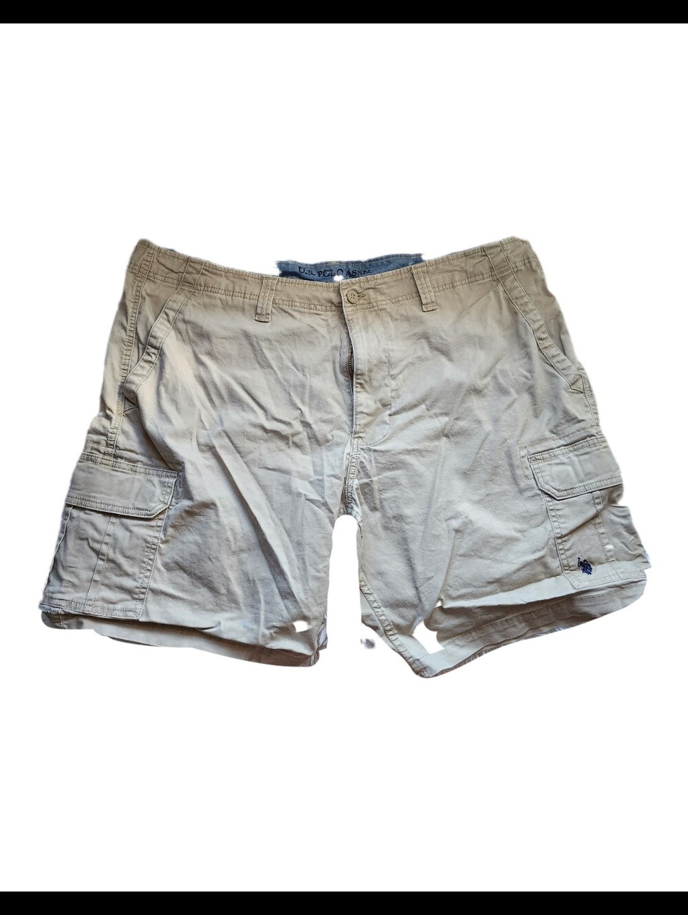 US Polo Assn Men's Khaki Cargo Shorts with Logo